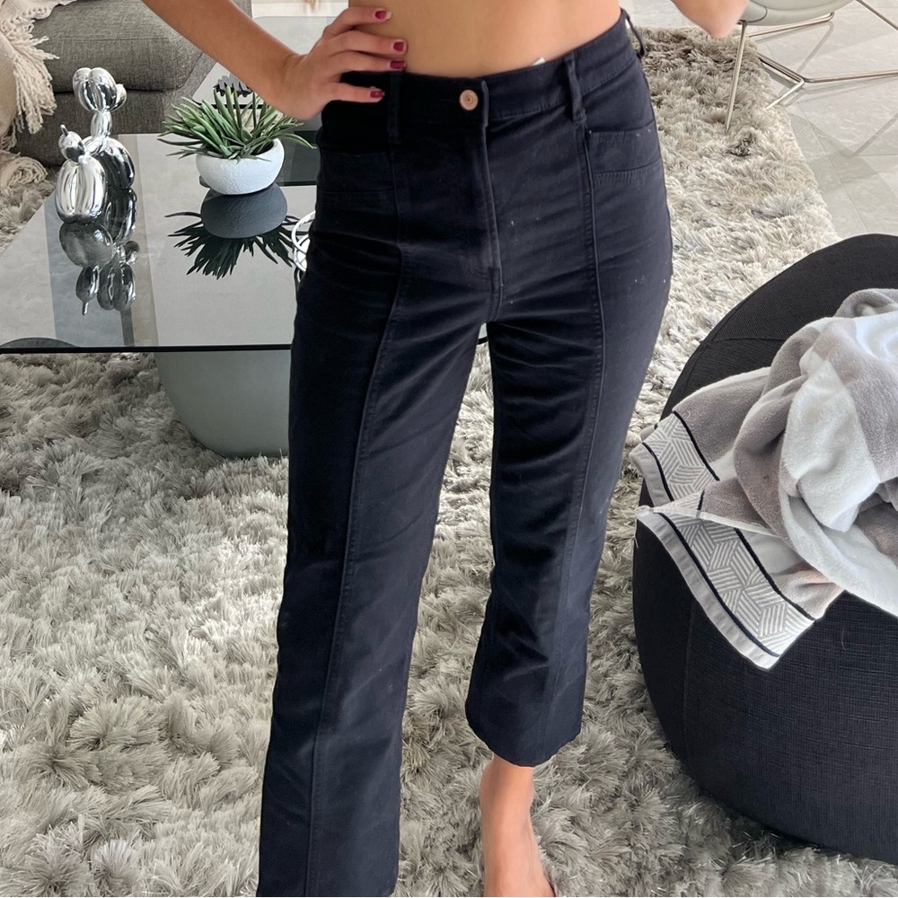 Black High Waisted Ankle Jeans